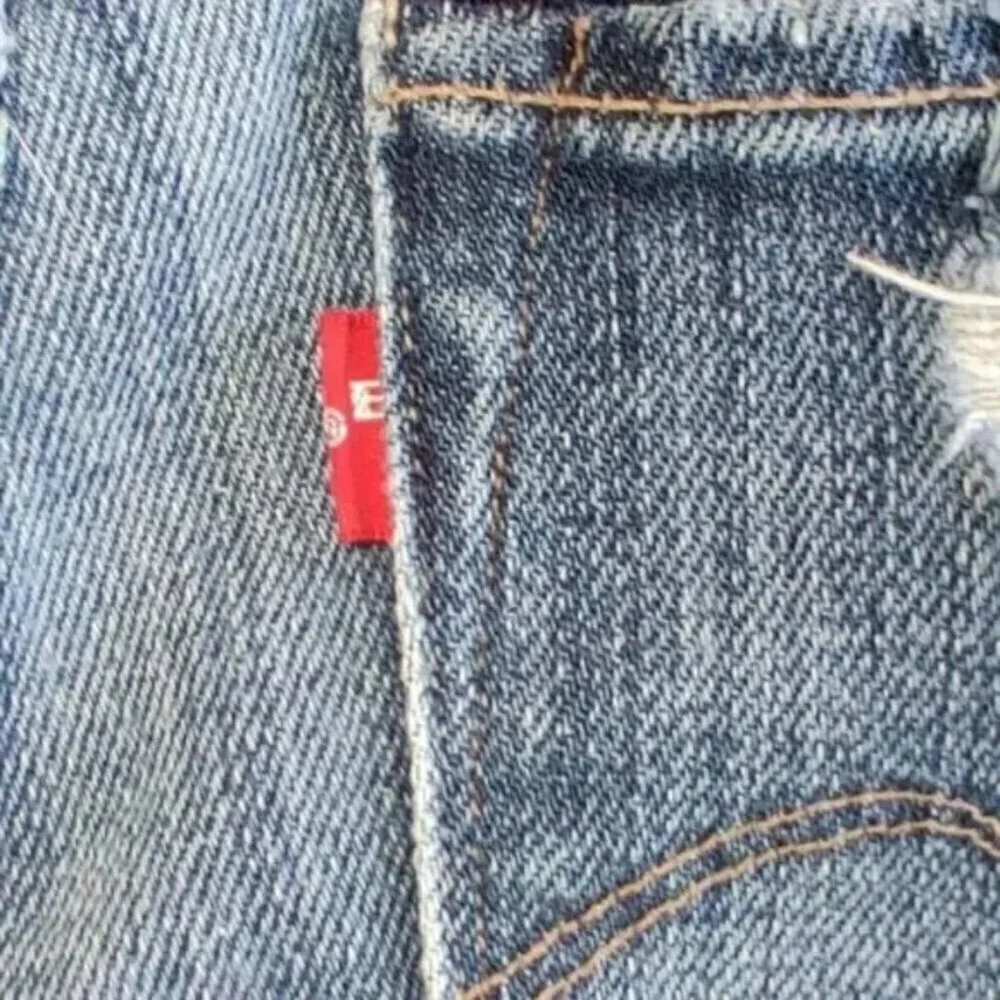 Levi’s Big E Capital E Distressed Skinny Jeans Low Rise 27